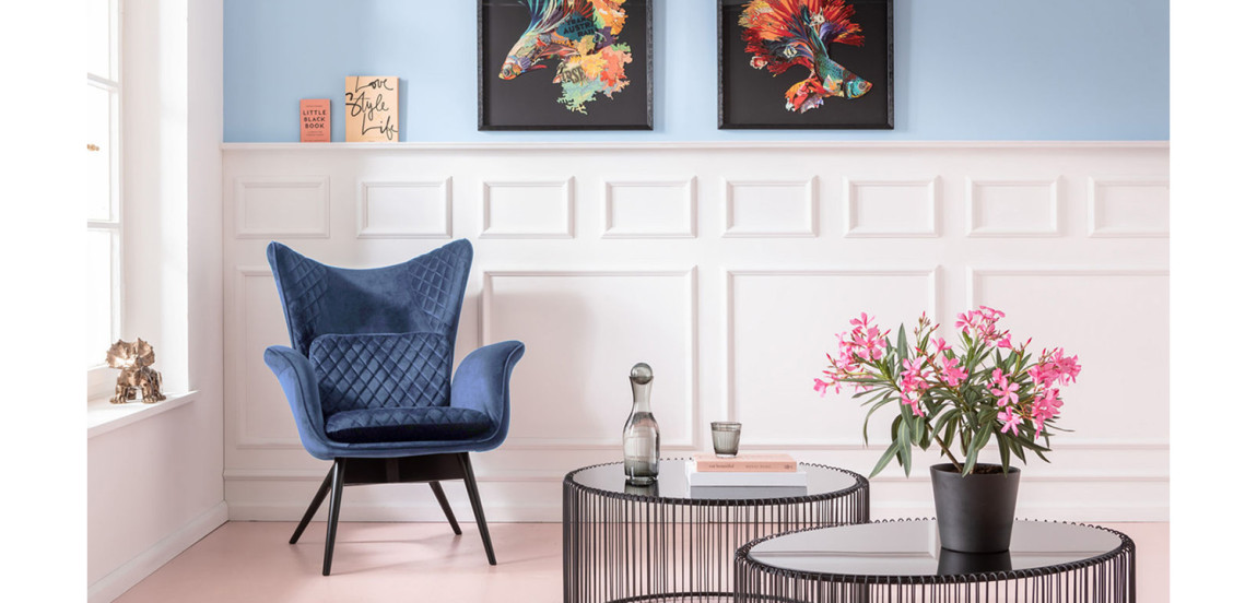 Кресло Blue Velvet Throne