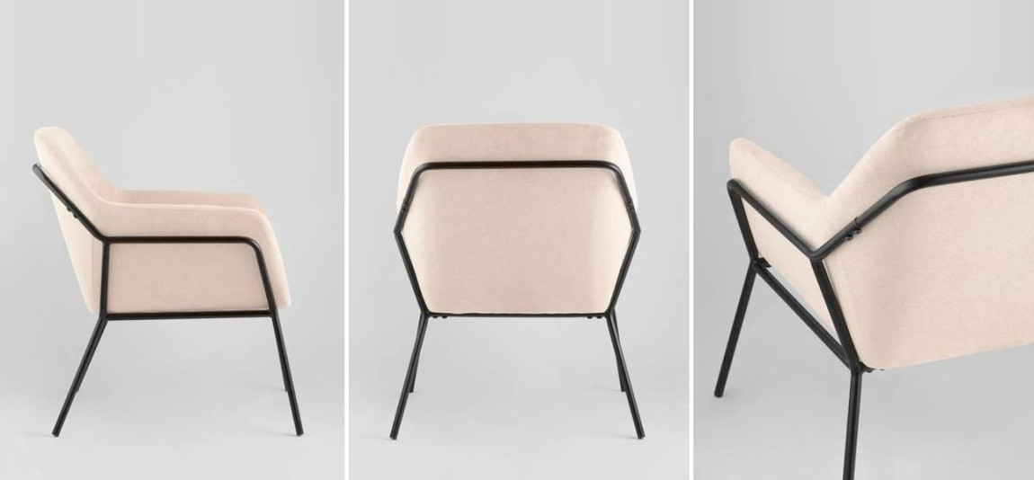 Кресло Branwen цвет светло-розовый