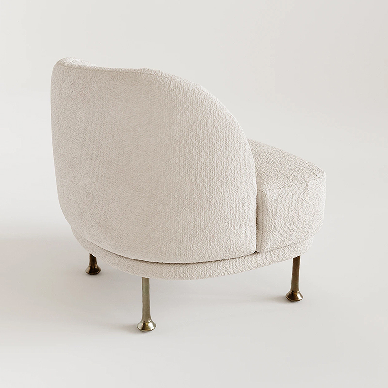 Кресло Briancon с полукруглой спинкой на металлических ножках