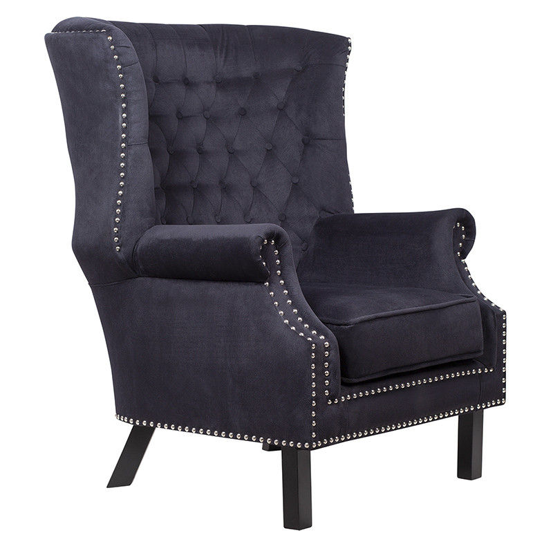 Кресло Charlie Armchair black velour