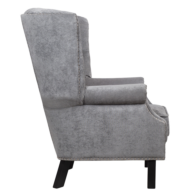 Кресло Charlie Armchair grey velour