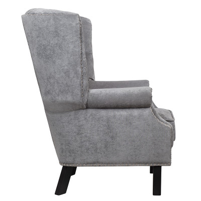 Кресло Charlie Armchair grey velour