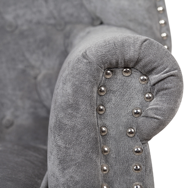 Кресло Charlie Armchair grey velour