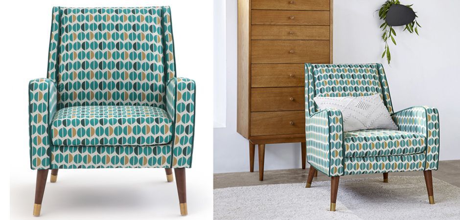 Кресло Contrasting Color синий желтый белый