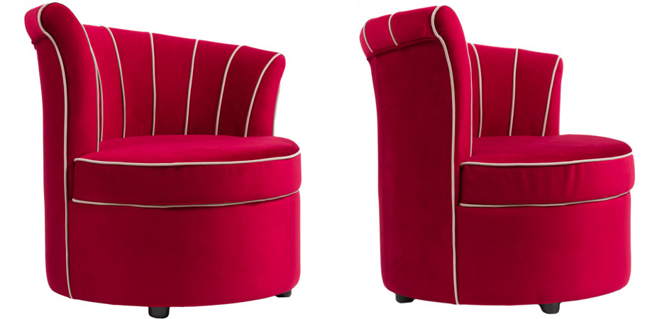 Кресло Curly Backrest Red