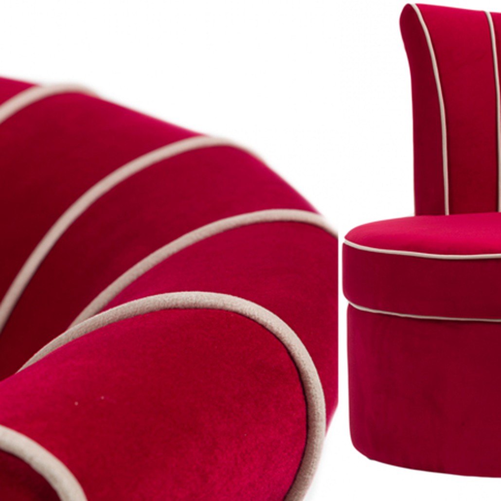 Кресло Curly Backrest Red