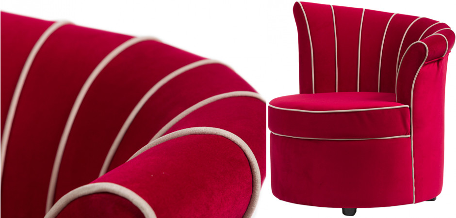 Кресло Curly Backrest Red