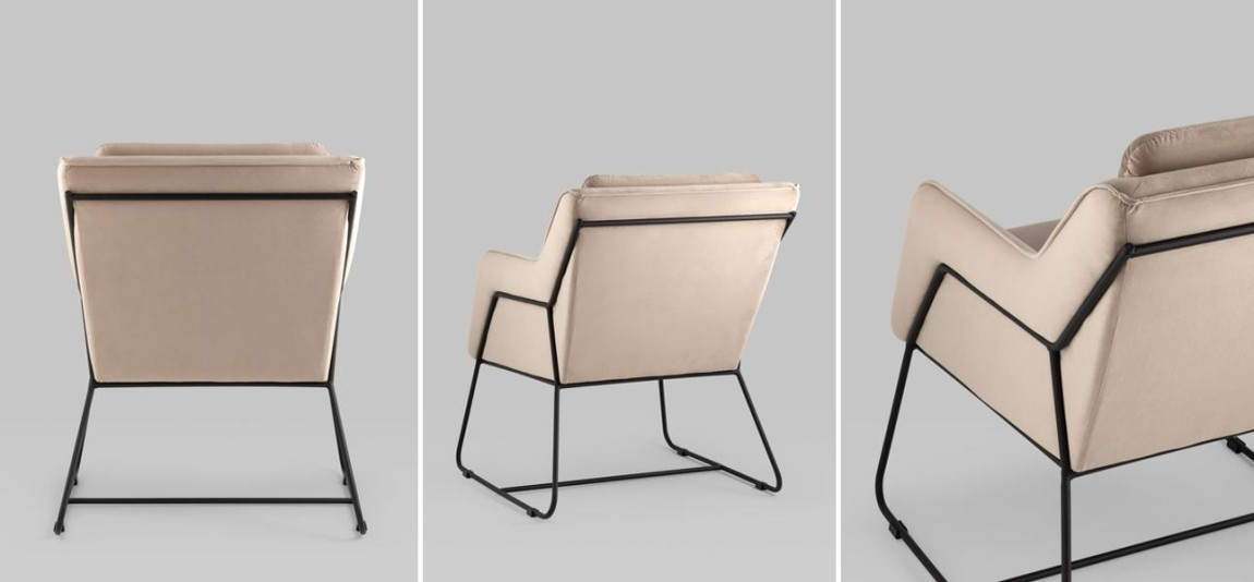 Кресло Dagmar бежевый велюр