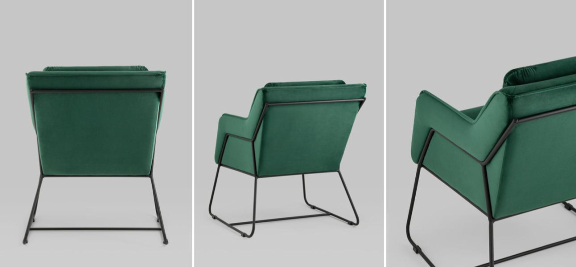 Кресло Dagmar изумрудный велюр