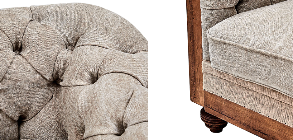 Кресло Deconstructed Chesterfield Armchair Gray