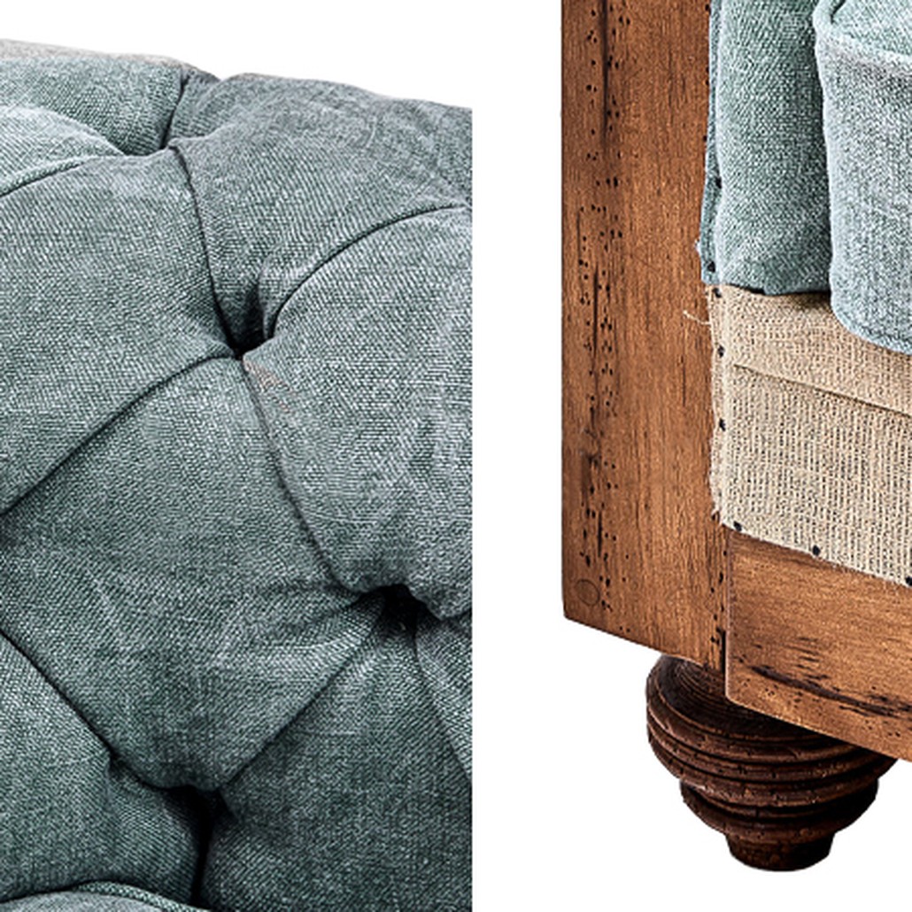 Кресло Deconstructed Chesterfield Armchair Gray Blue