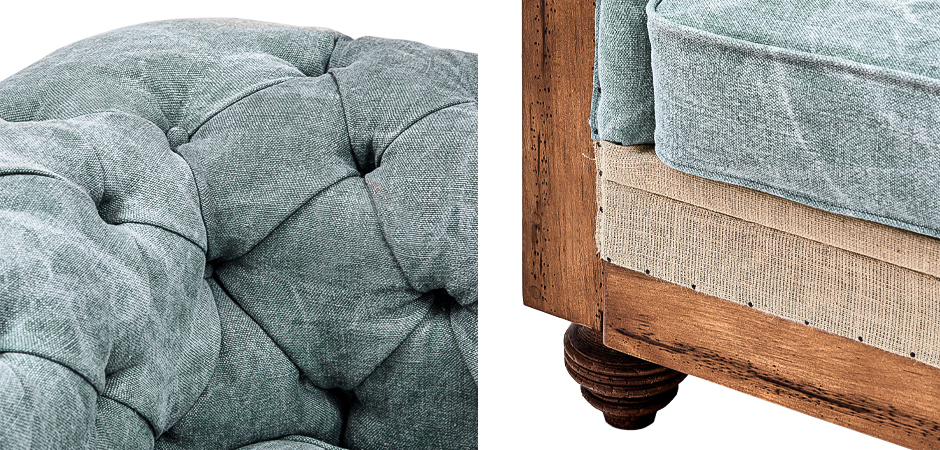 Кресло Deconstructed Chesterfield Armchair Gray Blue