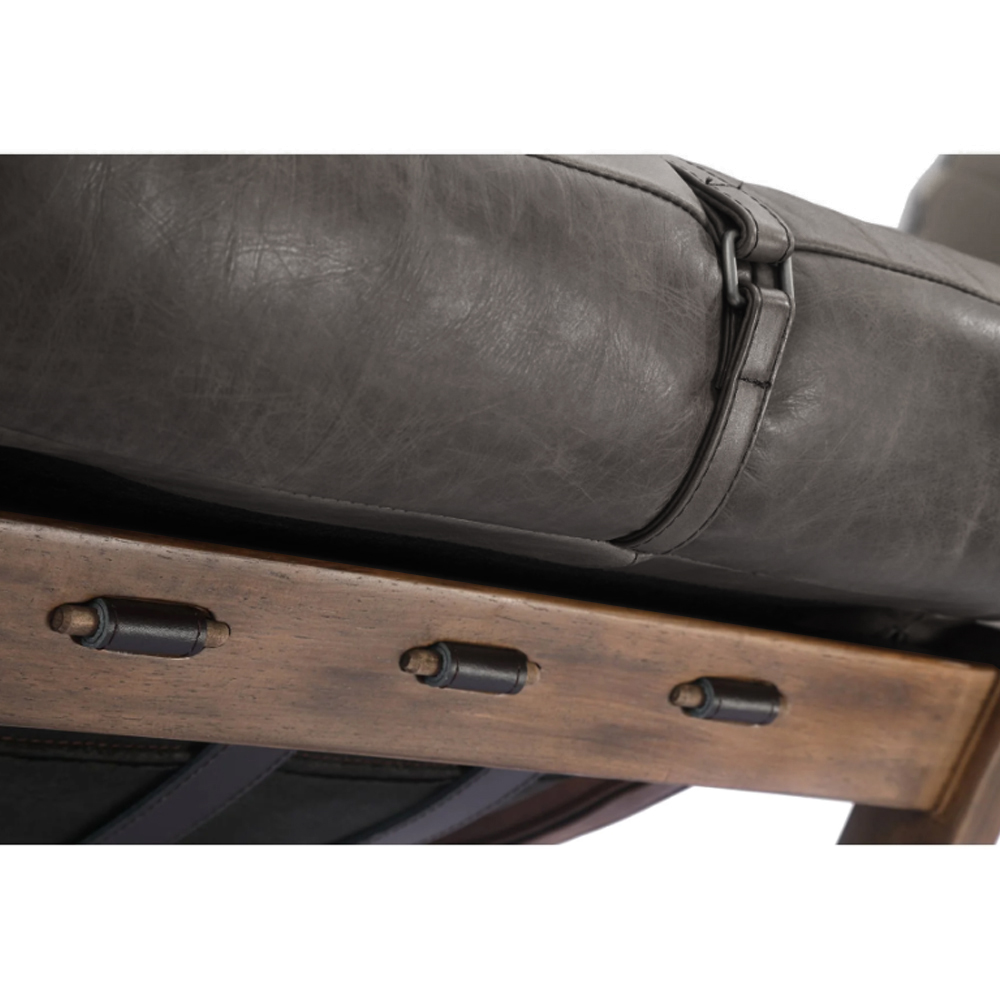 Кресло Duncan винтажная черная кожа