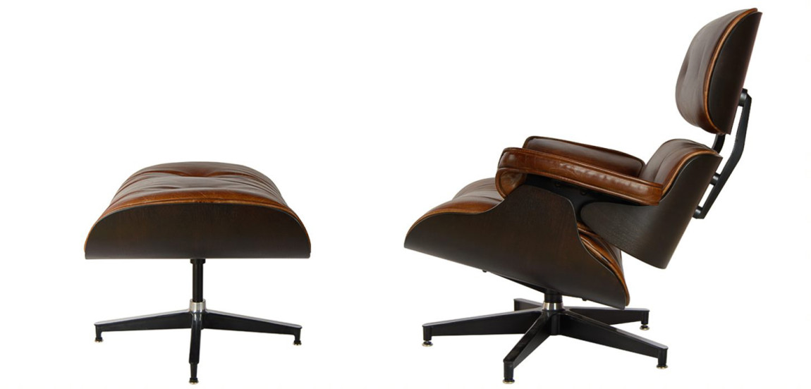 Кресло Eames Lounge Chair & Ottoman brown
