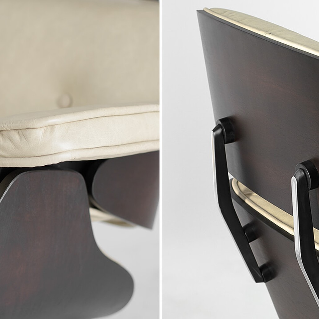 Кресло Eames Lounge Chair & Ottoman cream