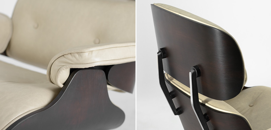 Кресло Eames Lounge Chair & Ottoman cream