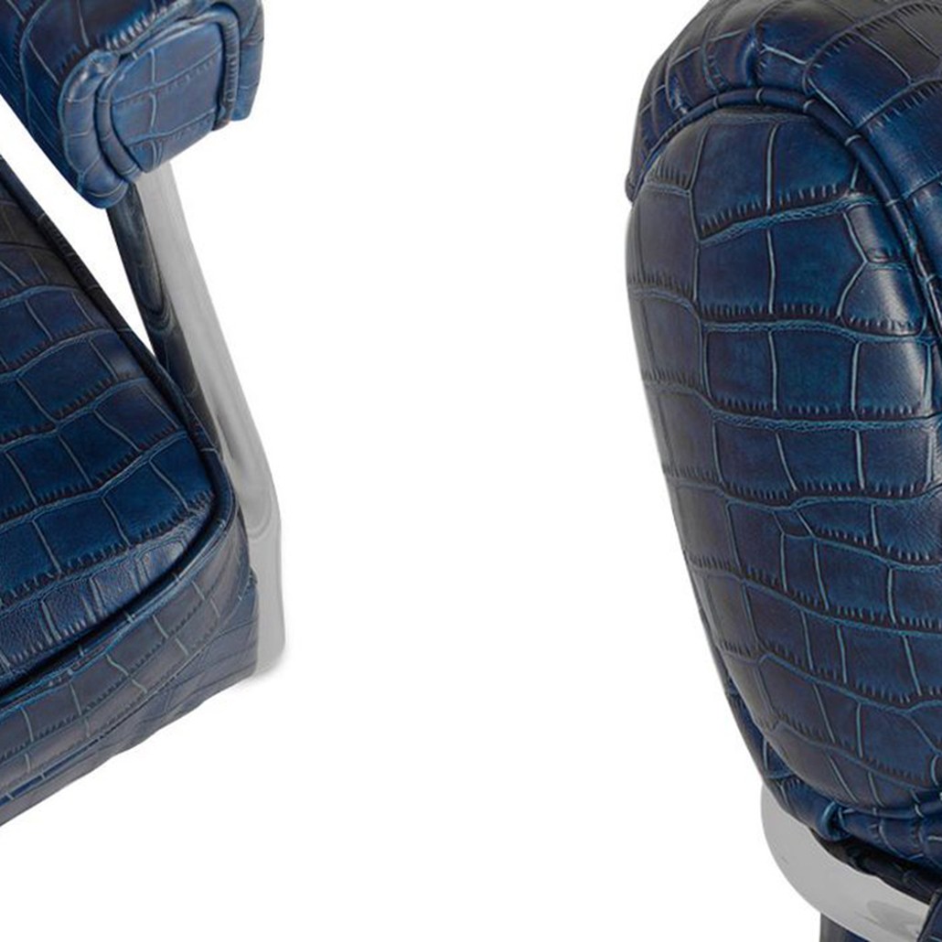 Кресло Eggert Armchair blue leather