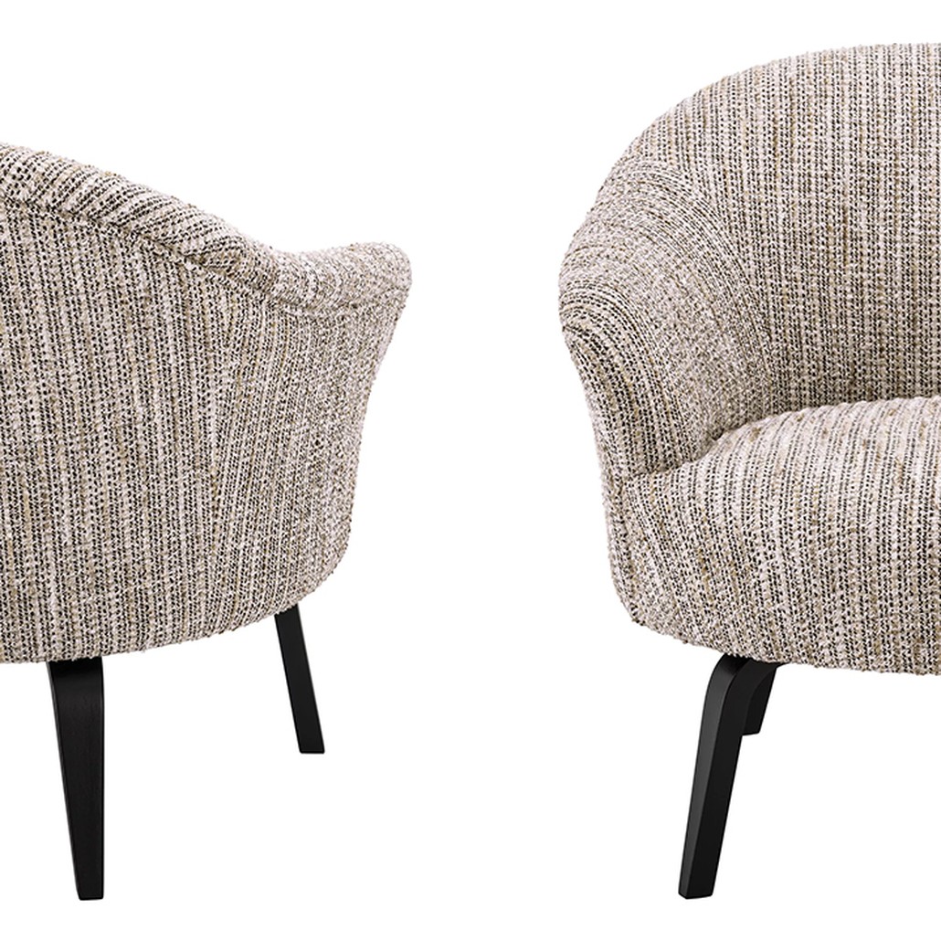 Кресло Eichholtz Chair Moretti Бежево-серый Черный