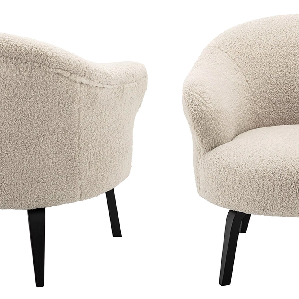 Кресло Eichholtz Chair Moretti Бежевый Черный