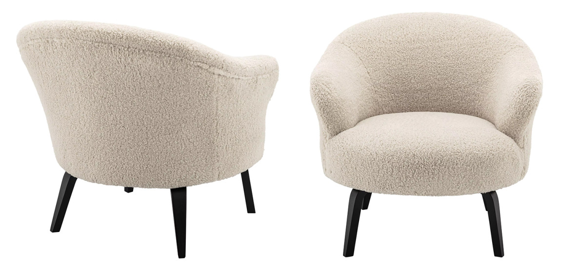 Кресло Eichholtz Chair Moretti Бежевый Черный