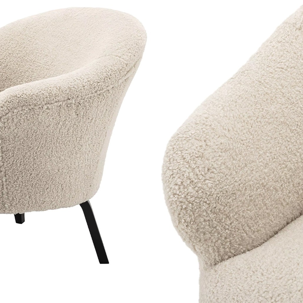 Кресло Eichholtz Chair Moretti Бежевый Черный