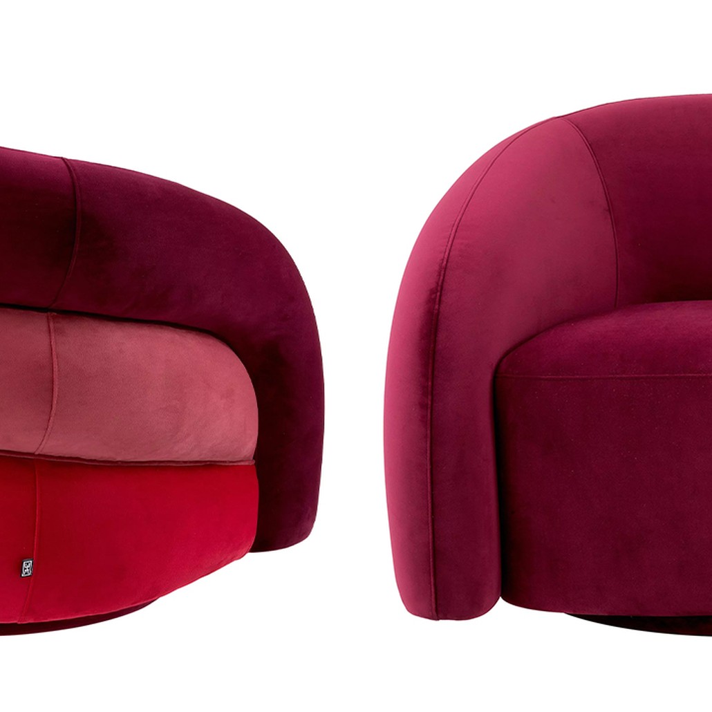 Кресло Eichholtz Chair Novelle Bordeaux Red Velvet