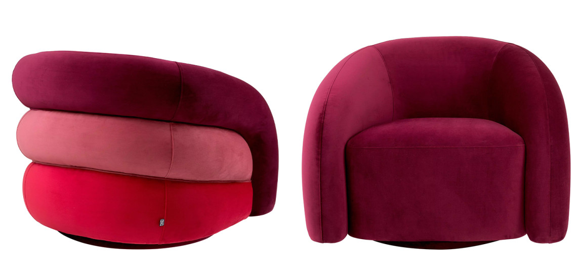 Кресло Eichholtz Chair Novelle Bordeaux Red Velvet