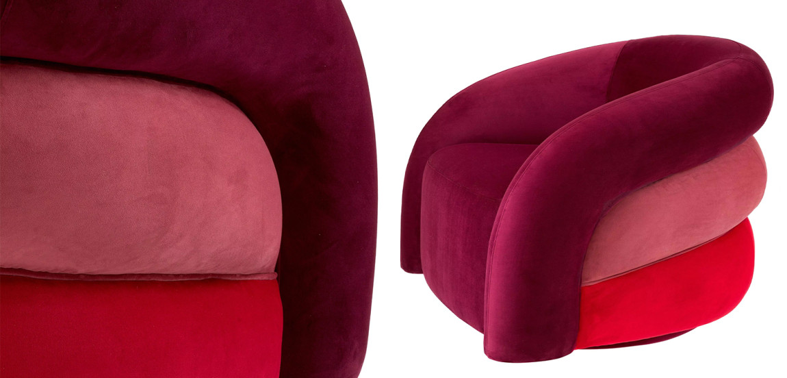 Кресло Eichholtz Chair Novelle Bordeaux Red Velvet