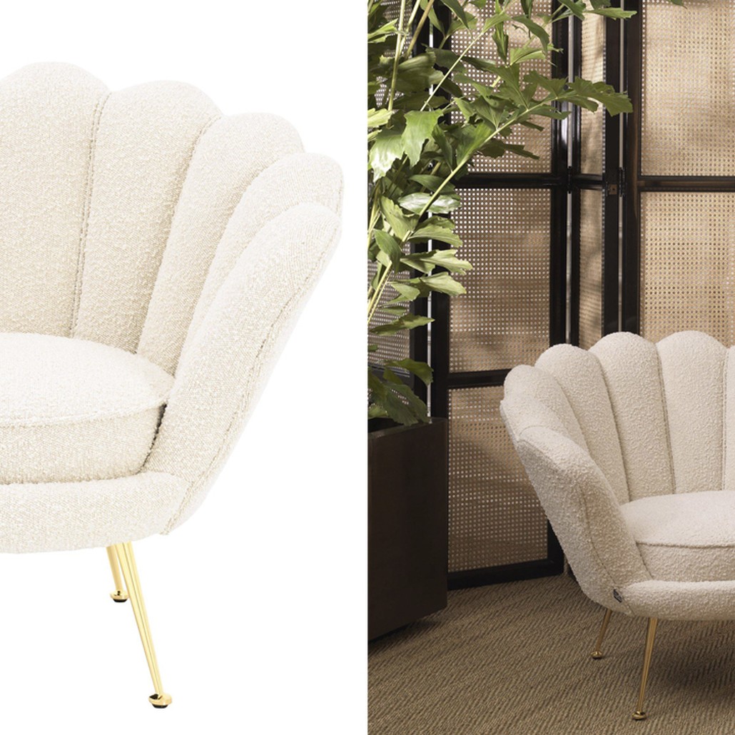 Кресло Eichholtz Chair Trapezium Boucle cream
