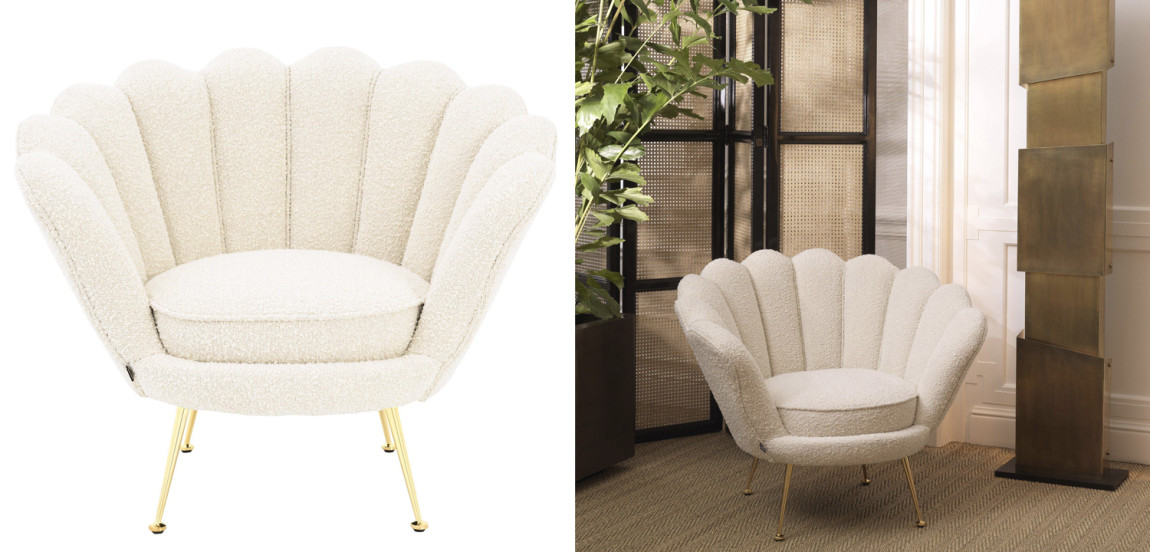 Кресло Eichholtz Chair Trapezium Boucle cream