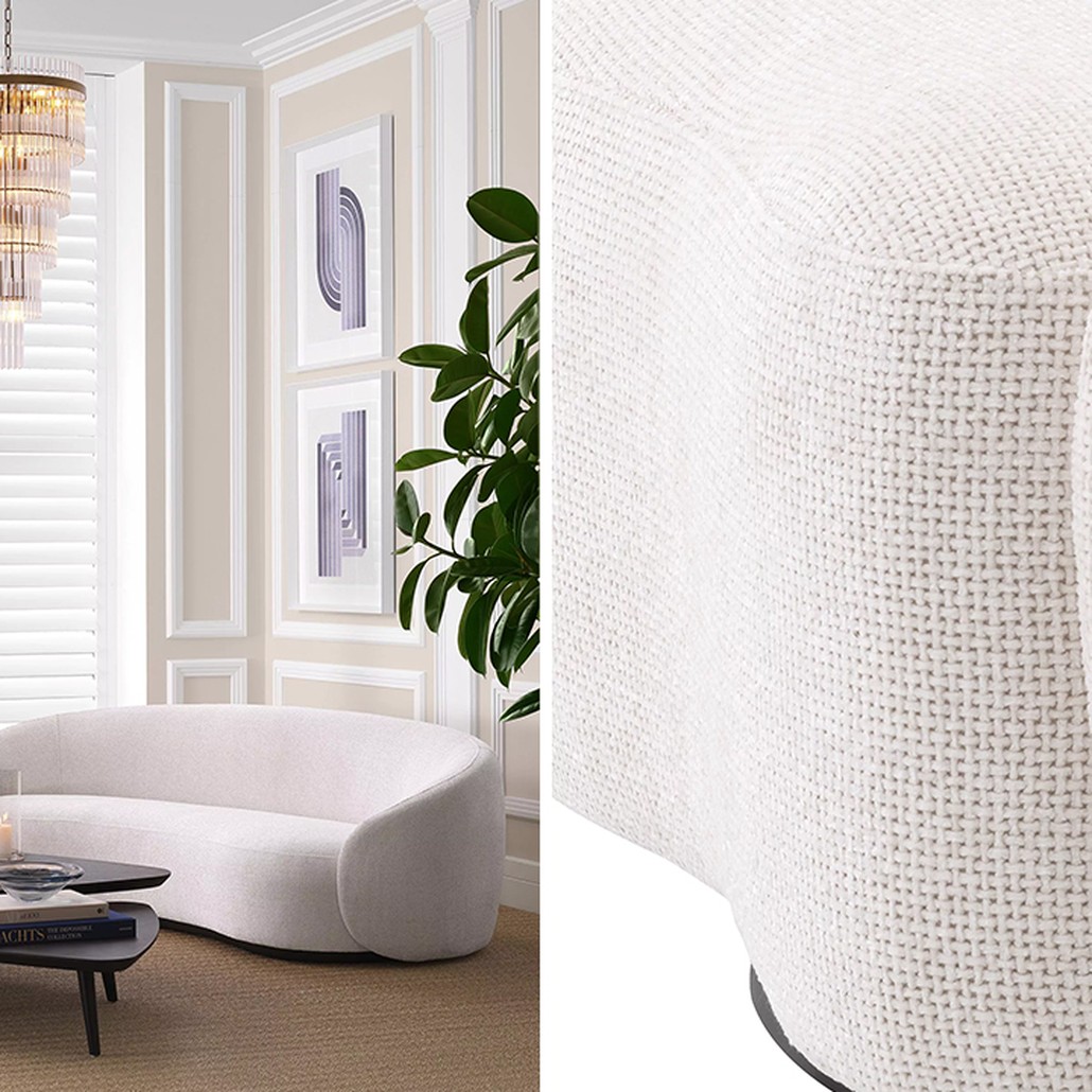 Кресло Eichholtz Swivel Chair Amore Молочный Черный