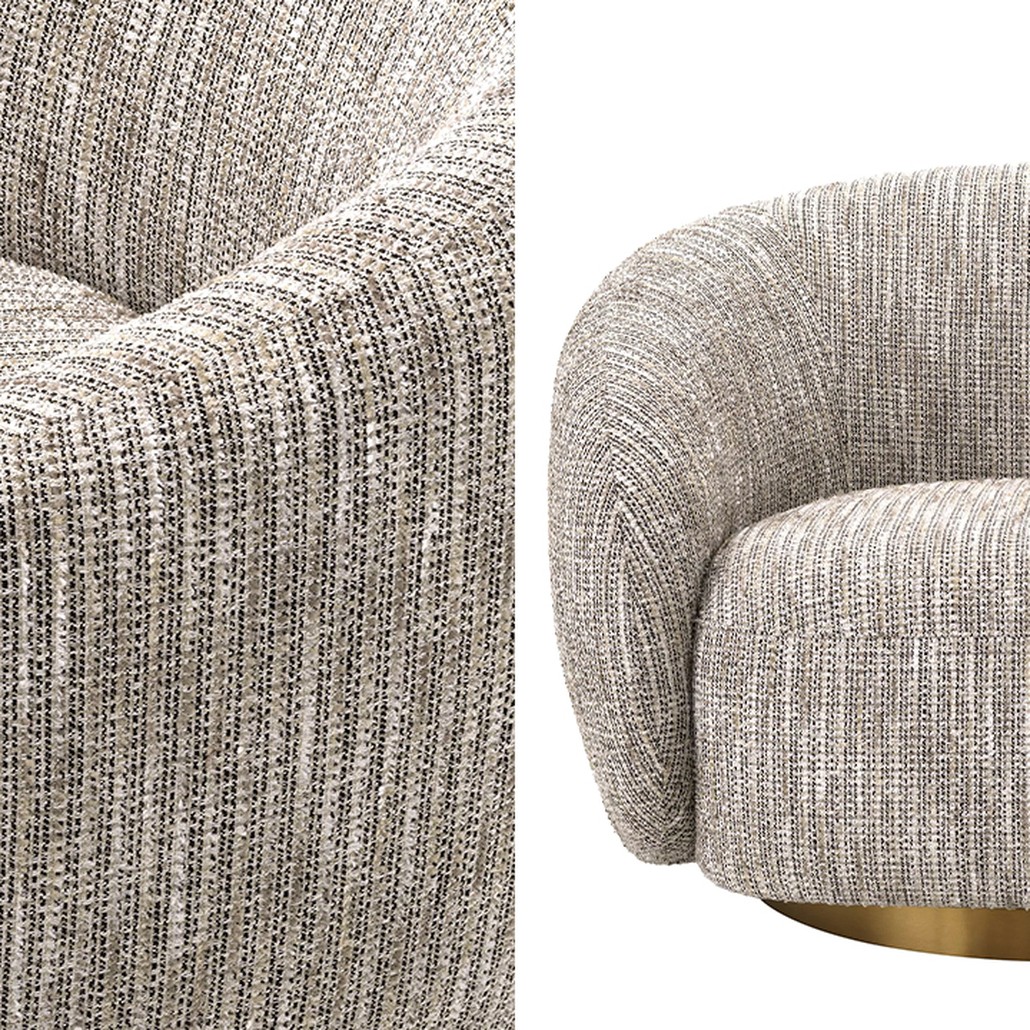 Кресло Eichholtz Swivel Chair Brice Mademoiselle Beige