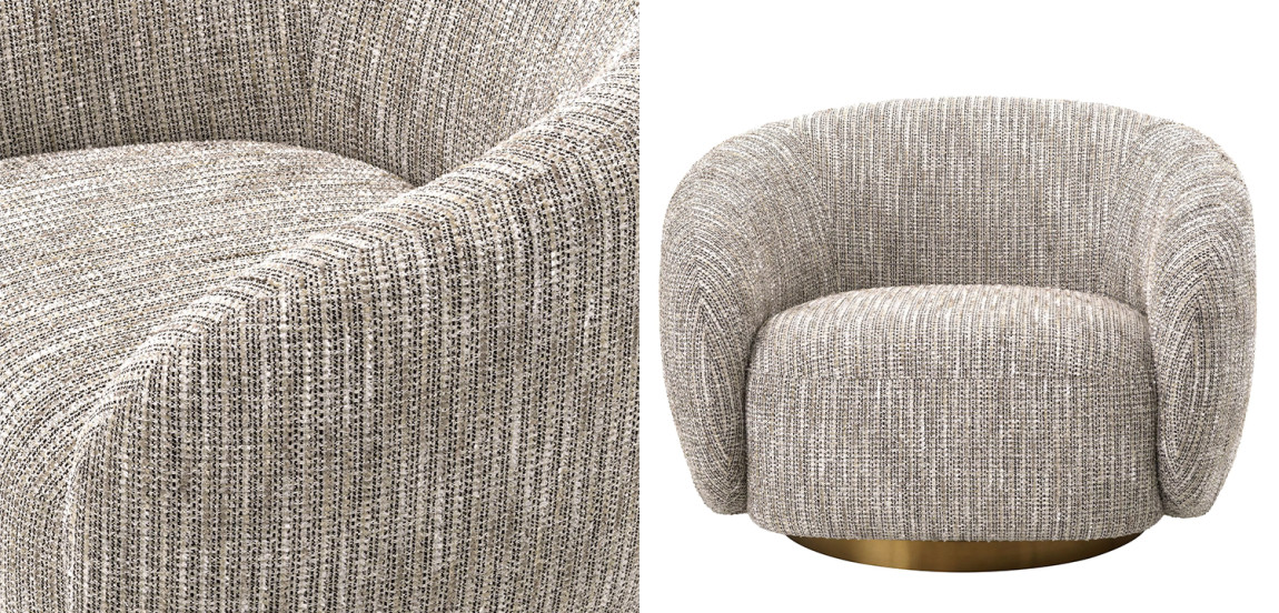 Кресло Eichholtz Swivel Chair Brice Mademoiselle Beige