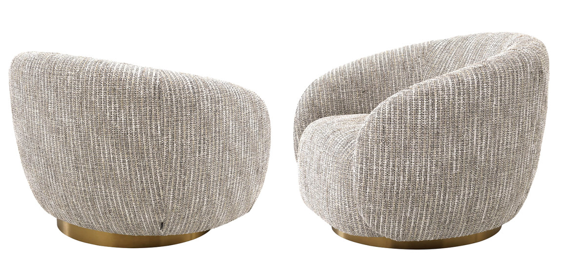 Кресло Eichholtz Swivel Chair Brice Mademoiselle Beige