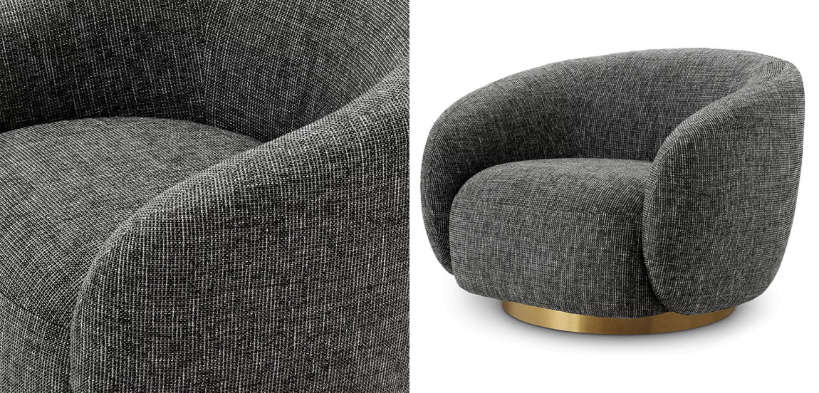 Кресло Eichholtz Swivel Chair Brice Rocat Black