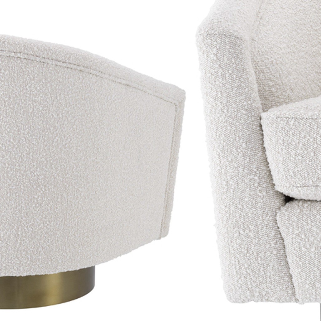 Кресло Eichholtz Swivel Chair Catene Boucle cream