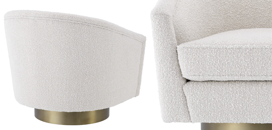 Кресло Eichholtz Swivel Chair Catene Boucle cream