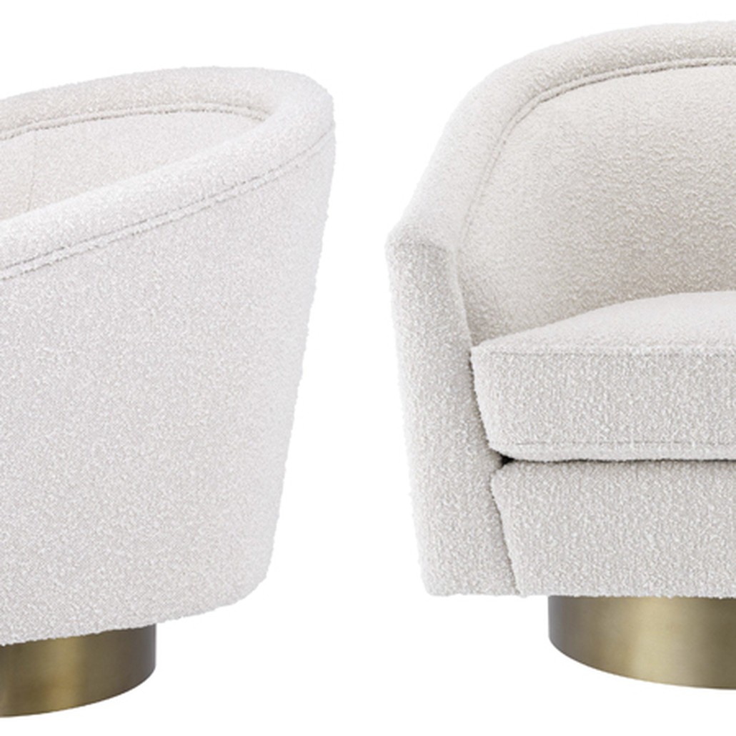 Кресло Eichholtz Swivel Chair Catene Boucle cream
