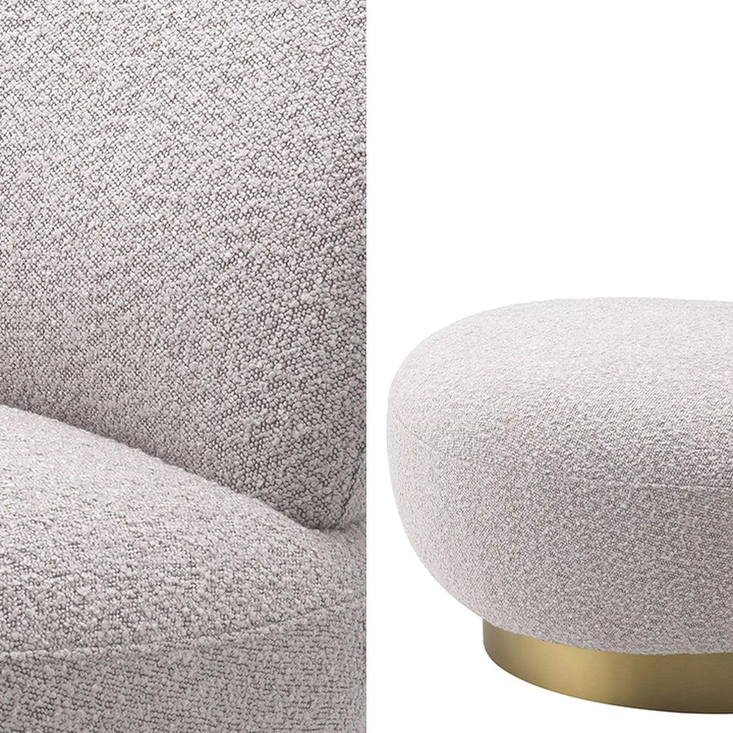 Кресло Eichholtz Swivel Chair Clement Grey