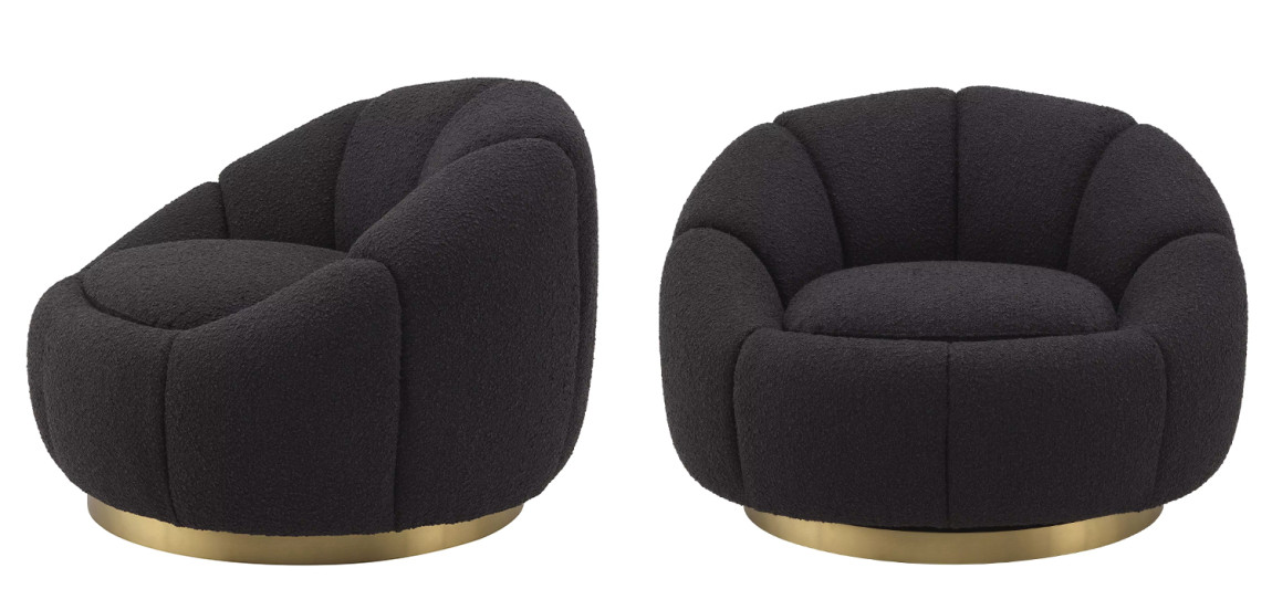 Кресло Eichholtz Swivel Chair Inger Black