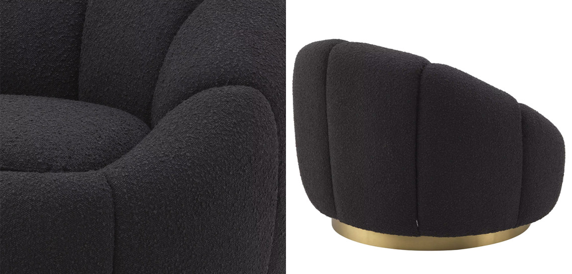 Кресло Eichholtz Swivel Chair Inger Black