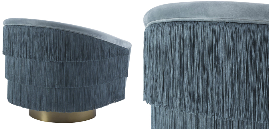 Кресло Eichholtz Swivel Chair Le Vante blue