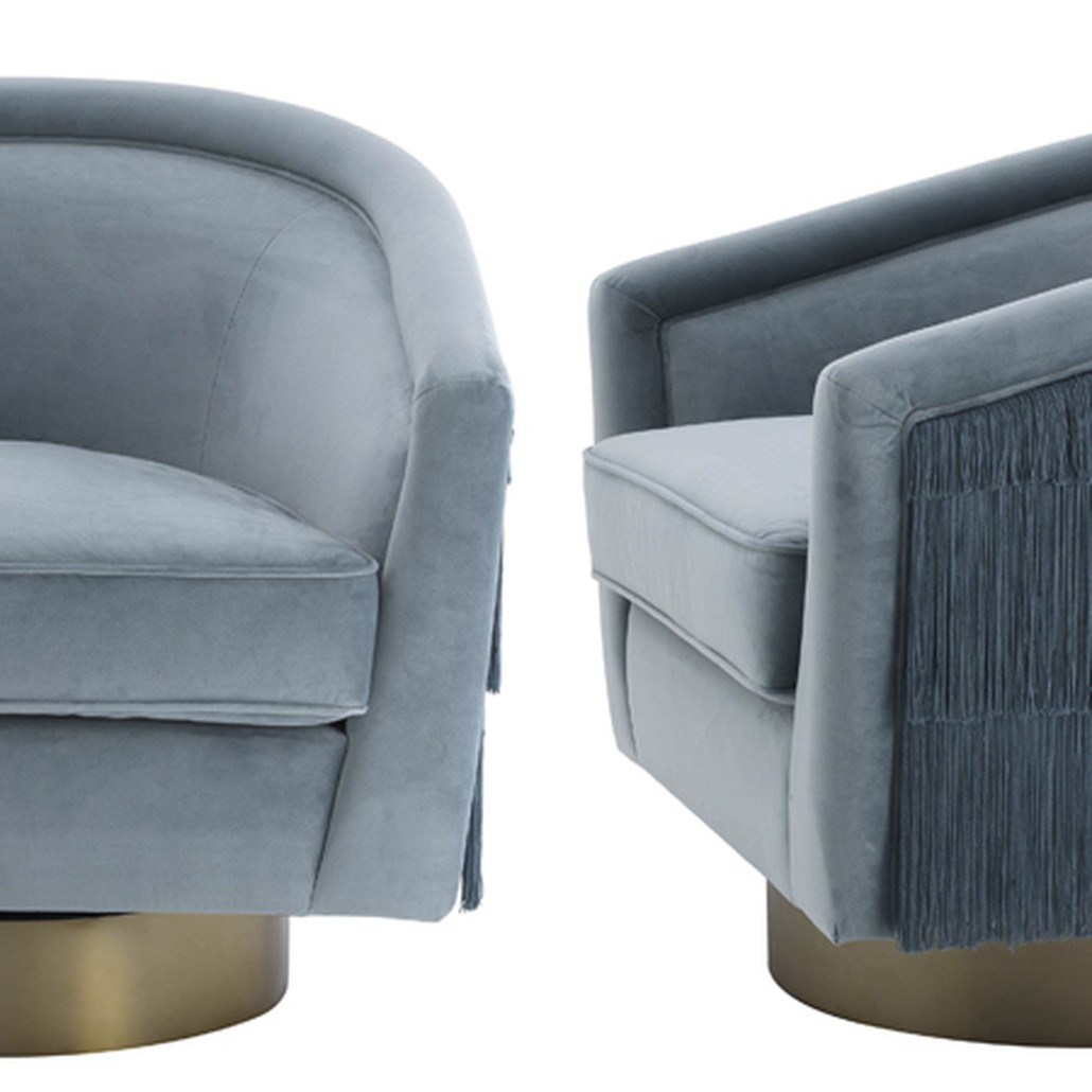 Кресло Eichholtz Swivel Chair Le Vante blue
