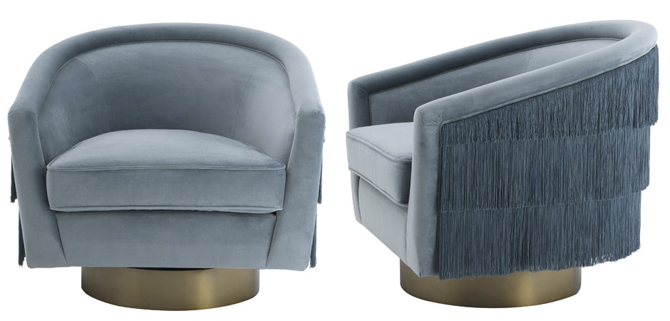 Кресло Eichholtz Swivel Chair Le Vante blue