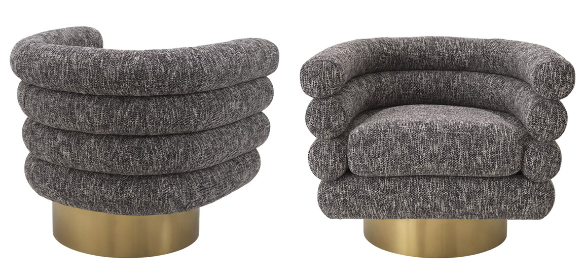Кресло Eichholtz Swivel Chair Maguire Cambon Black