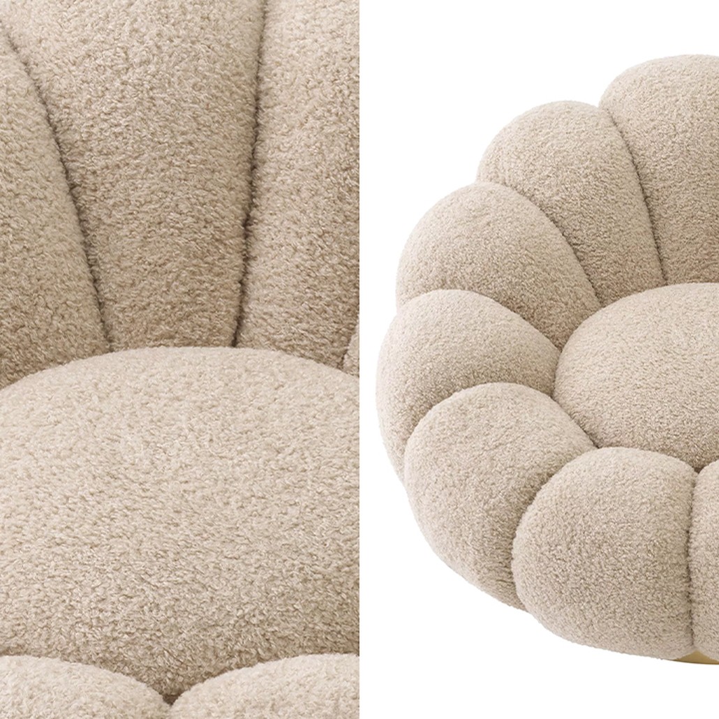 Кресло Eichholtz Swivel Chair Mello Canberra Sand