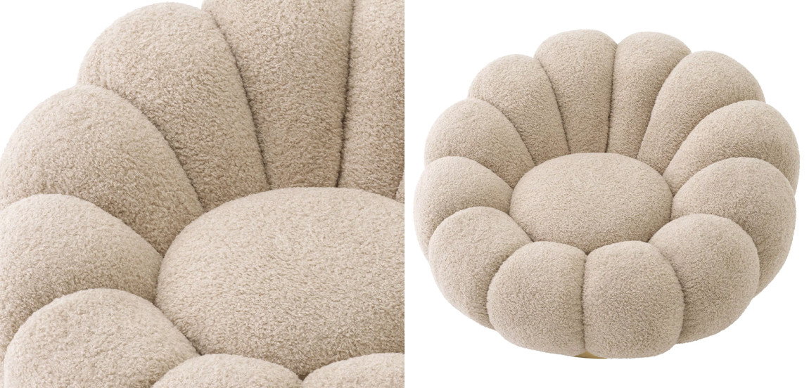 Кресло Eichholtz Swivel Chair Mello Canberra Sand