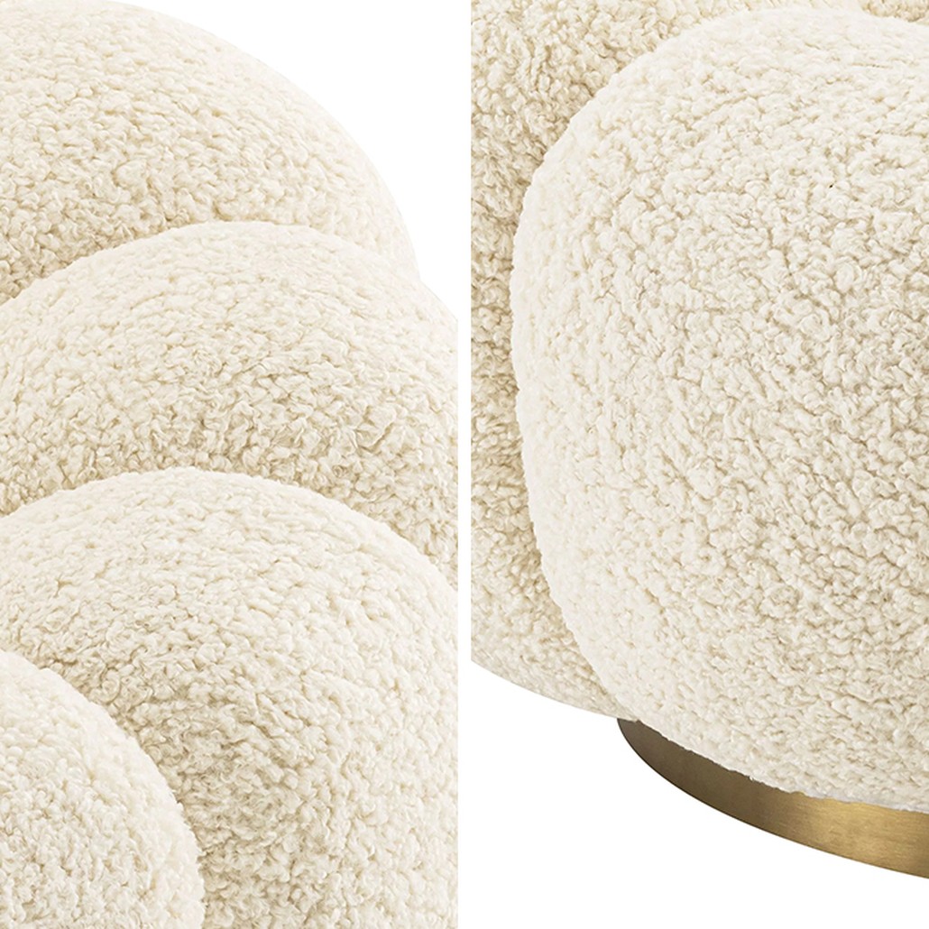 Кресло Eichholtz Swivel Chair Mello Faux Shearling