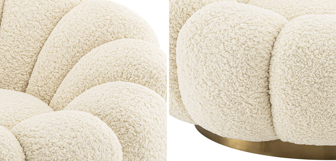 Кресло Eichholtz Swivel Chair Mello Faux Shearling