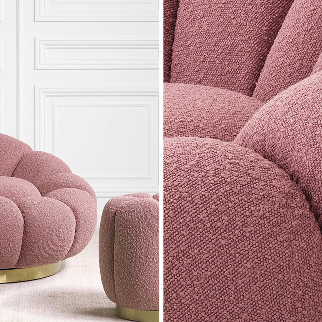 Кресло Eichholtz Swivel Chair Mello Rose